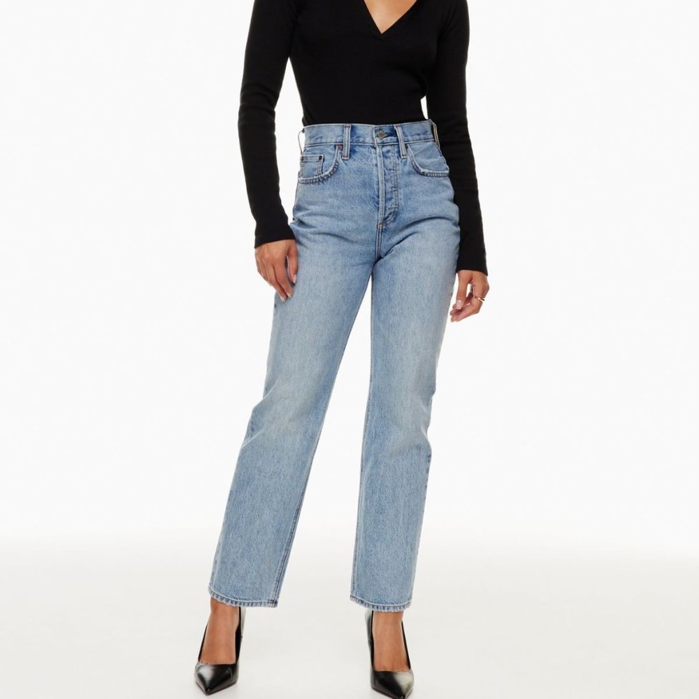 Aritzia Denim Forum The Joni High Rise Loose Jeans 28L Size 23